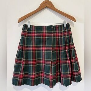 Vintage “PASTA” 90’s Plaid Pleated Wrap Skirt Y2K prep school girl- 4